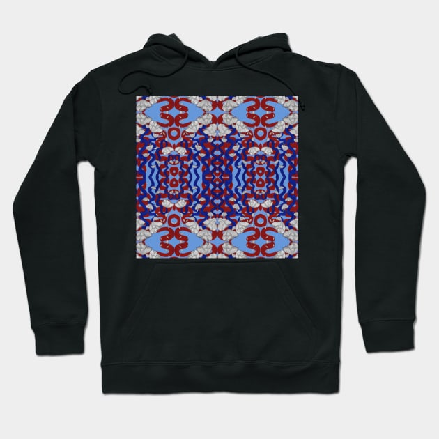 Red, White, and Blue Pattern v2 Hoodie by JJLosh